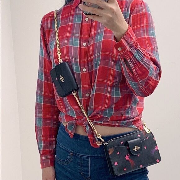 New Coach 3 In 1 Poppy Crossbody With Disco Star Print - Picture 8 of 15